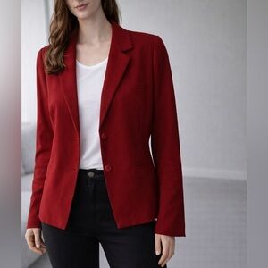 076. Braemar 100% Wool Women's Red Blazer